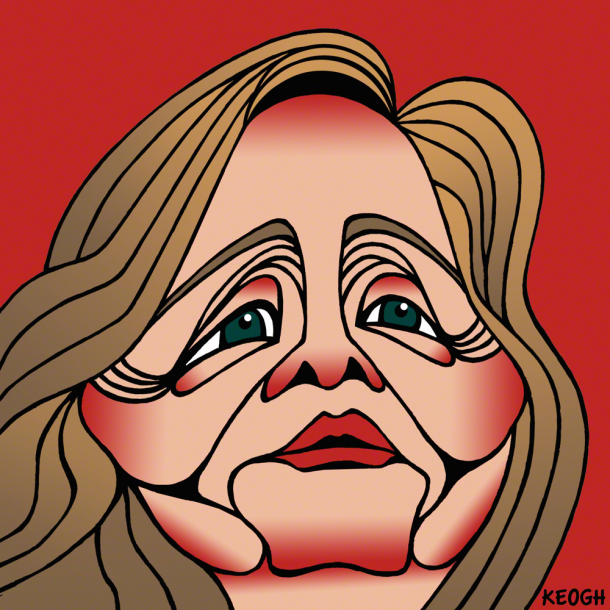 Hillary Clinton caricature Keogh Cartoons