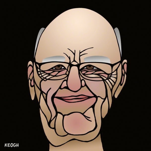 Rupert Murdoch Caricature Keogh Cartoons Media Magnate Mogul